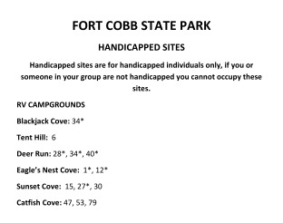 List of ADA sanctioned sites
